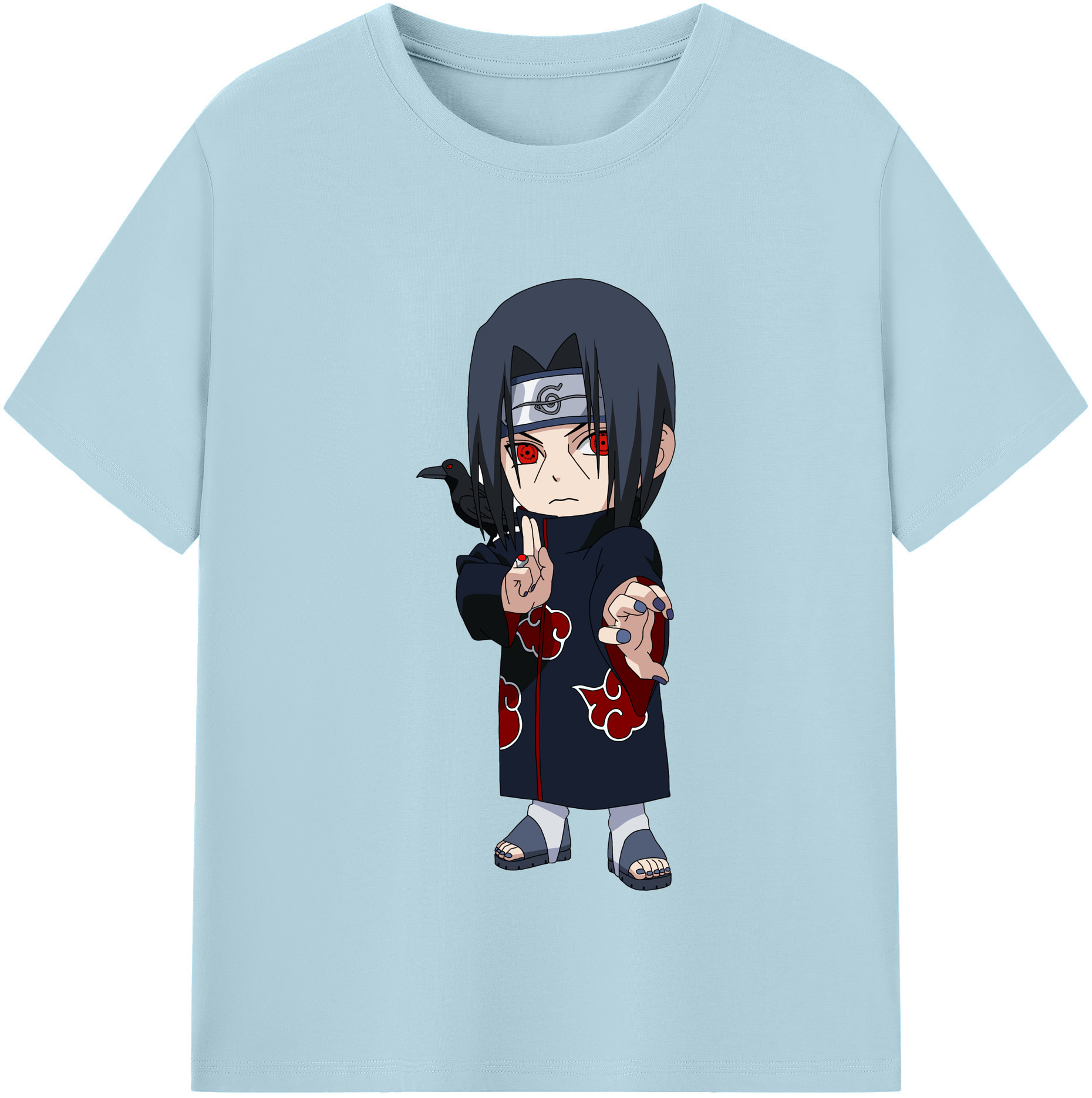 （画像用） NARUTO -ナルト- うちは イタチ Uchiha Itachi 綿100％半袖Tシャツ（フロントプリント）